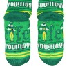 Elf Socks I Love You Fair Isle Sweater Knit Faux Shearling Lined No-Slip Slipper Socks - 3 of 4
