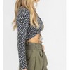 Women's ASYMMETRIC SHIRRED TIE CROP - ENDLESS BLU. - 3 of 4