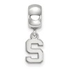 Black Bow Jewelry Sterling Silver Michigan State Spartans NCAA Bead Charm - 2 of 4
