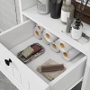 55'' Tall Bathroom Storage Cabinet, Hidden Tilt Out Laundry Hamper, Wooden Floor Cabinet For Laundry Room Living Room White - 4 of 4