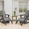 TROPOW Ottoman for Adirondack Chair, HDPE Adirondack Ottoman Footrest, Weather Resistance Outdoor Footstool for Outside Porch Pool - 4 of 4