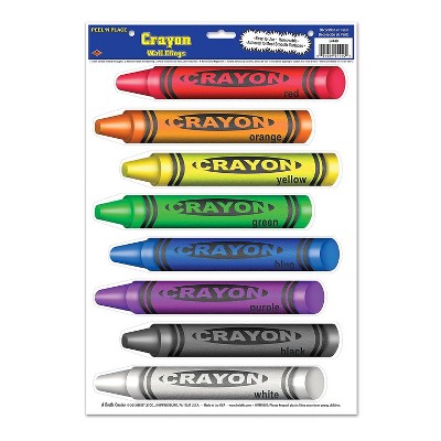Beistle 12" x 17" Crayons Peel 'N Place Sticker; 24/Pack 54440