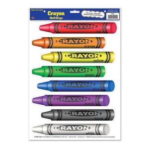 Beistle 12" x 17" Crayons Peel 'N Place Sticker; 24/Pack 54440 - 1 of 1