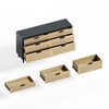 CAVINAS 6-Drawer Dresser with TV Stand,Rattan MDF Chest of Drawers with Spacious Storage for Bedroom and Entryway, Modern Media Dresser - 3 of 4