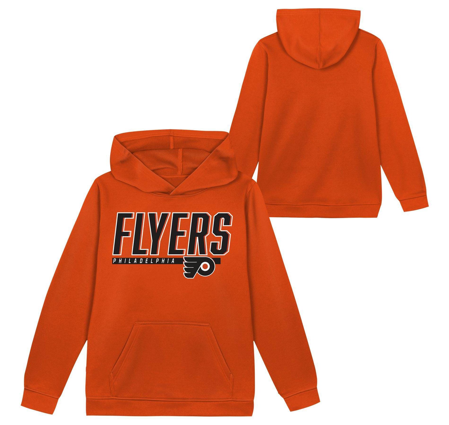 NHL Philadelphia Flyers Boys' Poly Fleece Hooded Sweatshirt