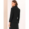 Allegra K Women's Work Office Shawl Lapel Long Sleeve Pockets Blazers - 3 of 4