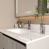 KTMBDW 43/37/31'' Rectangular Bathroom Sink with Marble Vanity Top, Predrilled Centerset and 4-Inch Backsplash, Stain-Resistant, Easy-To-Clean- White - 3 of 4