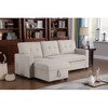 Dolonm Upholstered Pull-Out Sectional Sofa with Storage Chaise, Converts to Twin Sleeper, Removable Back Cushions - 4 of 4