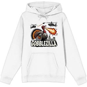 Turkey Gobblezilla Adult Long Sleeve Hoodie - 1 of 3