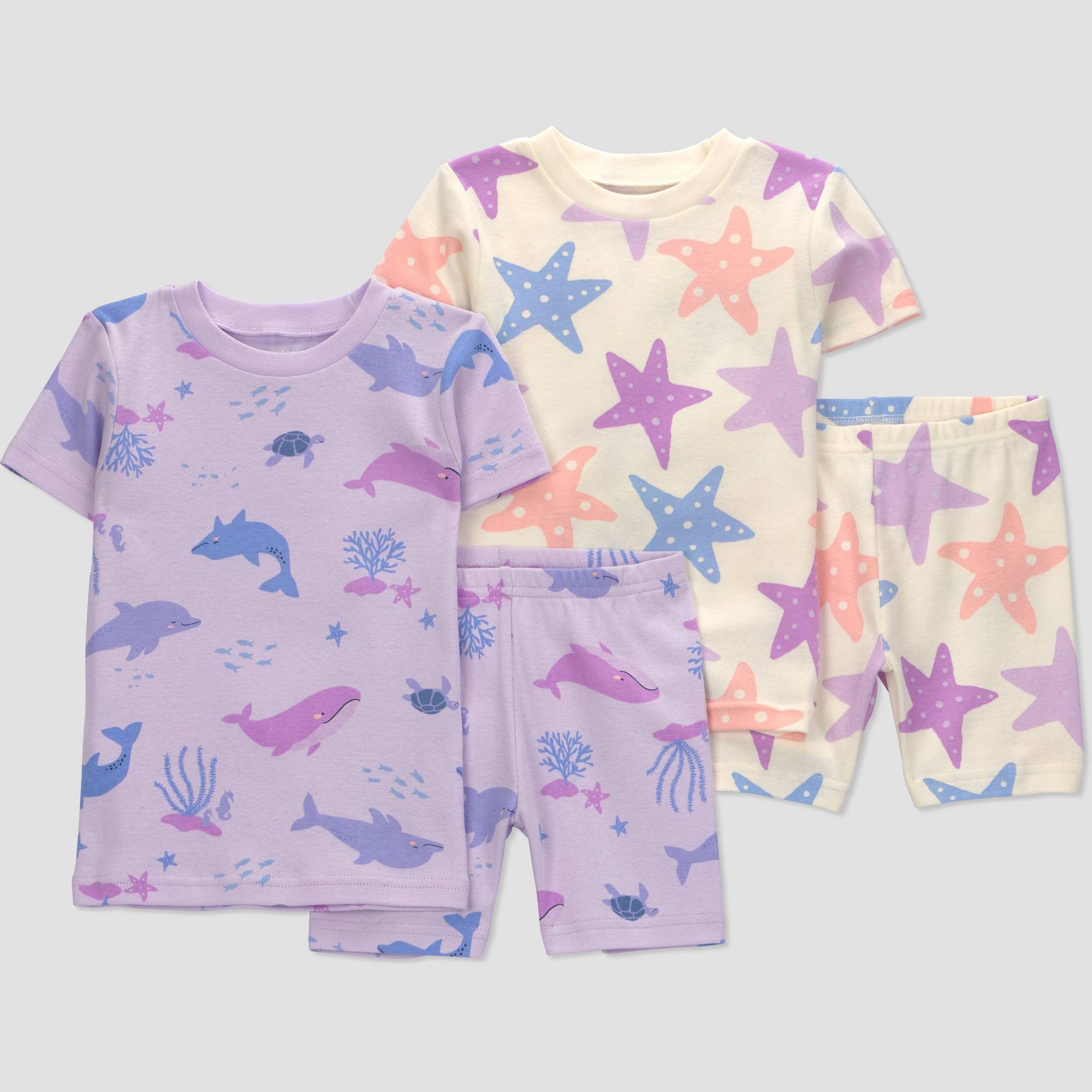 Carter's Just One You® Toddler Girls' 4pc Short Sleeve Cotton Pajama Set