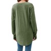 Imily Bela Womens Deep V Neck Tunic Tops Long Sleeve Oversized Casual Loose Fit Curved Hem T Shirts - 4 of 4