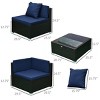 7-Piece Patio Furniture Set, Outdoor Wicker Conversation Set, All Weather PE Rattan Sectional Sofa Set with Cushions - 3 of 4