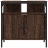 CLIHOME Engineered Wood Bathroom Sink Cabinet with Powder-Coated Steel Frame, Modern Storage Sideboard Cupboard for Toiletries - 4 of 4