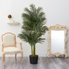Nearly Natural 6-ft Golden Cane Artificial Palm Tree in Black Tin Planter - 3 of 4