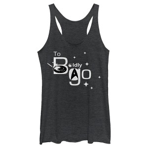 Women's Star Trek: The Original Series To Boldly Go Shine Racerback Tank Top - 1 of 4
