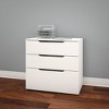 Arobas 3 Drawer Filing Cabinet White - Nexera: Home Office Lateral, Legal/Letter Size, Anti-Tilt - 2 of 4