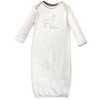 Touched by Nature Baby Organic Cotton Long-Sleeve Gowns 3pk, Llama, 0-6 Months - 4 of 4