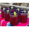 Dos Sueños Mexican Hand Blown  Tumblers - Blue Spiral - 10oz - Set of 6 - 2 of 4