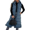 Imily Bela Womens Long Puffer Vest Hooded Sleeveless Winter Coats Quilted Warm Zip Up Padded Outerwear - 2 of 4