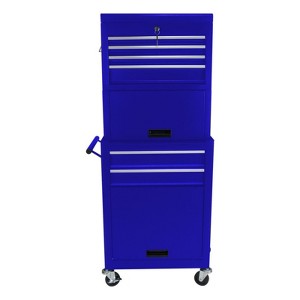 Maggift Tool Boxes and Totes Rolling Chest Storage Cabinet, Garage Organizer, Tool Multifunctional Storage Box, Blue, 20.08"*20.87"*51.99" - 1 of 4