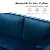 Eldoria Loveseat Sofa Contemporary Loveseat Square Arms 2-Seater Sofa with Loose Back for Living Room and Bedroom | Karat Home - 3 of 4