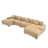 Aukfa Oversized 170" Modular Sectional Sofa with 2 Ottoman, Camel Corduroy, Thick Armrests, Ergonomic Cushions, Easy Assembly for Living Room - 2 of 4