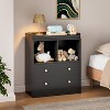 Baby Changing Table with Pad, Drawers and Open Compartments with Modern Diaper Changing Station for Bedroom,Nursery Room - 3 of 4