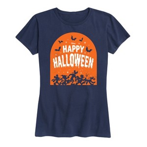 Women's - Disney - Happy Halloween Tombstone Short Sleeve Graphic T-Shirt - 1 of 4