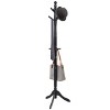 Tangkula Free Standing Coat Rack Solid Wood Hall Tree w/9 Hooks & 2 Adjustable Height Grey/Black/Brown - 4 of 4