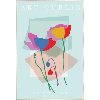 Amanti Art Floral Line Simplicity by Incado Canvas Wall Art Print Framed 23 x 33-in.
