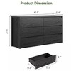 Rustic Farmhouse 6 Dresser for Bedroom, Wooden Drawer Dresser, Handle-Free Storage Cabinet with Drawers for Bedroom, Living Room & Hallway - 2 of 4