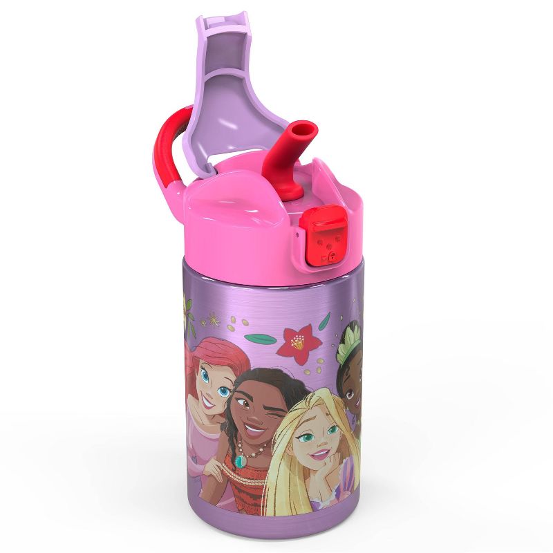 Disney Princess 14oz Stainless Steel Double Wall Valiant Bottle - Zak Designs, 5 of 8