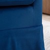 Acekool 27” Modern Swivel Chair, 360° Upholstered Sofa Chair with Plush Sponge Backrest and Wood Frame for Bedroom or Living Room, Blue - 3 of 4