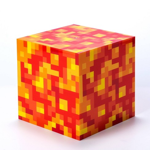 6 Minecraft Lava Block Cube Led Nightlight Target