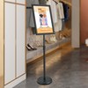 VEVOR Pedestal Sign Holder, 11 x 17 Inch Vertical and Horizontal Adjustable Poster Stand, Heavy-Duty Floor Standing Sign Holder, Black - 2 of 4