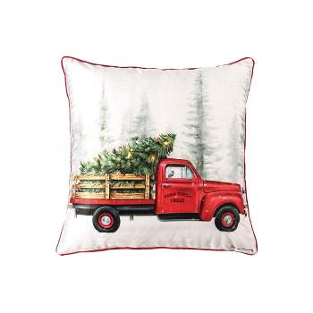 C&F Home Holiday Truck Cruiser Led Light-Up Pillow