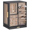 Jewelry Box 360° Rotating, Accessory Organizer with 5 Drawers, Glass Window Spacious - 2 of 4