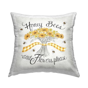 Stupell Industries Honey Bees & Flowers Please, 18 x 18 - 1 of 3
