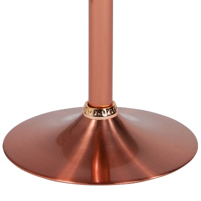 Sleek Rose Gold Adjustable Swivel Metal Barstool
