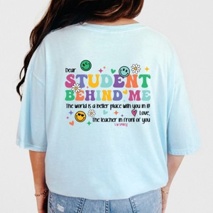 Simply Sage Market S.W.Smiley Dear Student Behind Me Front & Back Design Garment Dyed Tee - 1 of 4
