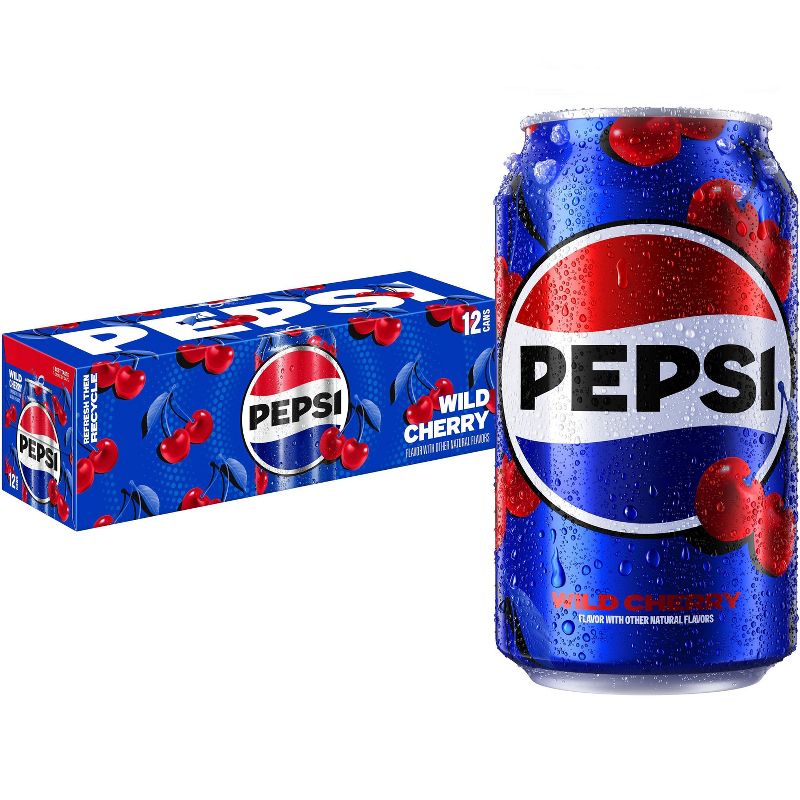 Pepsi Wild Cherry Cola - 12pk/12 fl oz Cans, 1 of 6