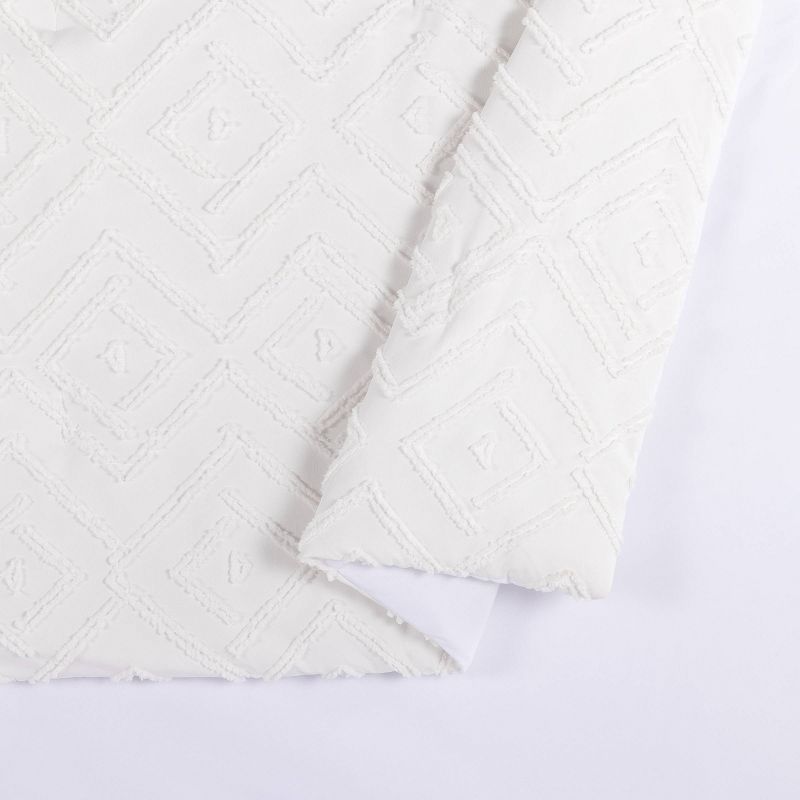 Teen Diamond Clip Dot Comforter Set White - Makers Collective, 4 of 5