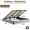 AMERLIFE Lift Up Storage Platform Bed Frame, Metal Bed Frame with Wooden Slats Support, No Headboard - 2 of 4