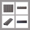 50 Pieces of 11.7" x 3.16" Textured Plastic Wood Deck Tiles for Outdoor Terrace Flooring, Light Gray - 3 of 4