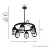 Hunter Fans 26.75" Starklake Ceiling Light Natural Iron Finish 6-Bulb Chandelier for Industrial & Farmhouse Style - 2 of 4