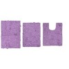 Modesto Bath Rug Bathroom Rugs Set, Washable Rug, Extra Soft and Absorbent bath Rug, Bath Mat Set, Non-Slip, 3 Pcs Set with Contour, Purple - 2 of 4