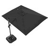 PURPLE LEAF Cantilever Umbrella Rectangle Outdoor Patio Umbrella Large Offset Hanging Umbrella with 360-degree Rotation Adjustable With Base - 2 of 4