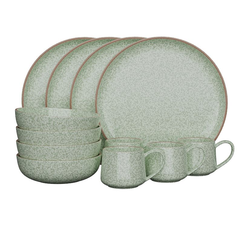 American Atelier 12 Pc Dinnerware Set Stoneware Dishes, Dinner Plate, Side Plate, Bowl, and Mug, Service for 4, Microwave and Dishwasher Safe, 1 of 8