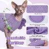 Sphynx Hairless Cats Shirt Pullover Kitten Clothes with Cute Flounced Sleeves, Sphynx Outfit Vest, Breathable Cat Wear Sweater Jumpsuit - 4 of 4