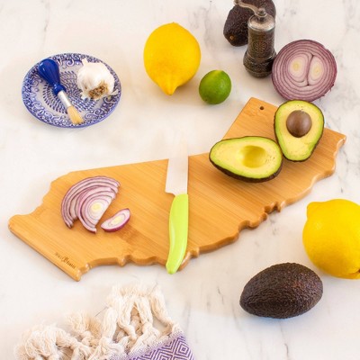 California State Shaped Bamboo Cutting and Serving Board